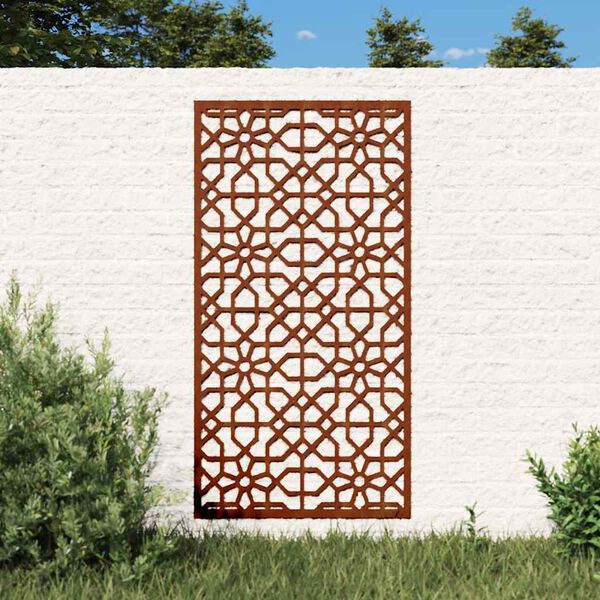 vidaXL D&eacute;coration murale jardin 105x55cm acier corten design mauresque