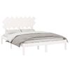 vidaXL Cadre de lit sans matelas blanc 140x190 cm bois massif