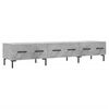 vidaXL Meuble TV gris b&eacute;ton 150x36x30 cm bois d'ing&eacute;nierie