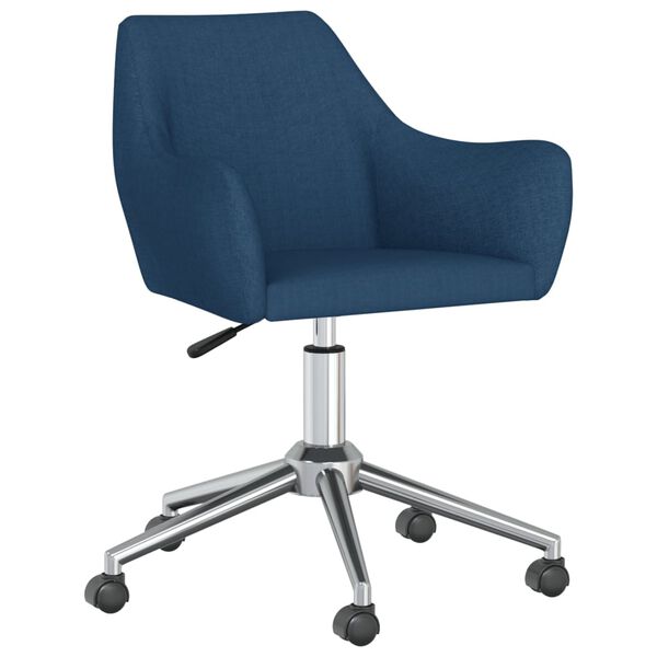 vidaXL Chaises pivotantes &agrave; manger lot de 2 bleu tissu