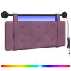 vidaXL T&ecirc;te de lit suspendue Avec lumi&egrave;re LED Pourpre Velours