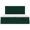 vidaXL Cadre de lit ottoman avec matelas vert fonc&eacute; 200x200 cm velours