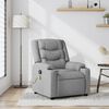 vidaXL Fauteuil inclinable de massage en tissu gris clair