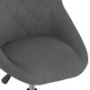 vidaXL Chaise pivotante de salle &agrave; manger Gris fonc&eacute; Velours