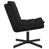 vidaXL Chaise pivotante Noir 63 x 75 x 76 cm tissu