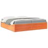 vidaXL Lit avec matelas cire marron 200x200 cm bois massif de pin