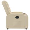 vidaXL Fauteuil inclinable Cr&egrave;me Tissu