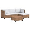 vidaXL 5 pc Ensemble de Salon en Rotin avec Coussins GENDT Naturel