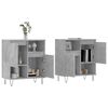vidaXL Buffets 2 pcs gris b&eacute;ton bois d'ing&eacute;nierie