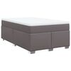 vidaXL Sommier &agrave; lattes de lit avec matelas gris 120x190 cm similicuir