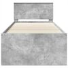 vidaXL Lit d'appoint Gris b&eacute;ton et noir 100 x 200 cm Bois d'ing&eacute;nierie