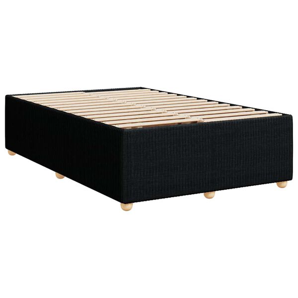 vidaXL Cadre de lit sans matelas noir 120x190 cm tissu