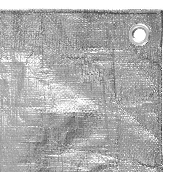 vidaXL Bâche 180 g/m² 6x10 m Gris PEHD