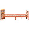 vidaXL Cadre de lit sans matelas cire marron 135x190cm bois pin massif