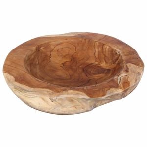 vidaXL Corbeille &agrave; fruits JEPARA &Oslash; 30 cm Bois de teck massif Rond