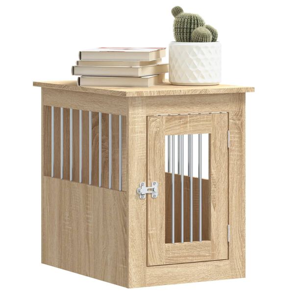 vidaXL Meuble de cage pour chiens ch&ecirc;ne sonoma 45x62x59 cm