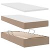 vidaXL Lit avec rangement et matelas Cappuccino 200 x 200 cm