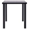 vidaXL Table à manger Noir et gris béton 140x70x75 cm MDF