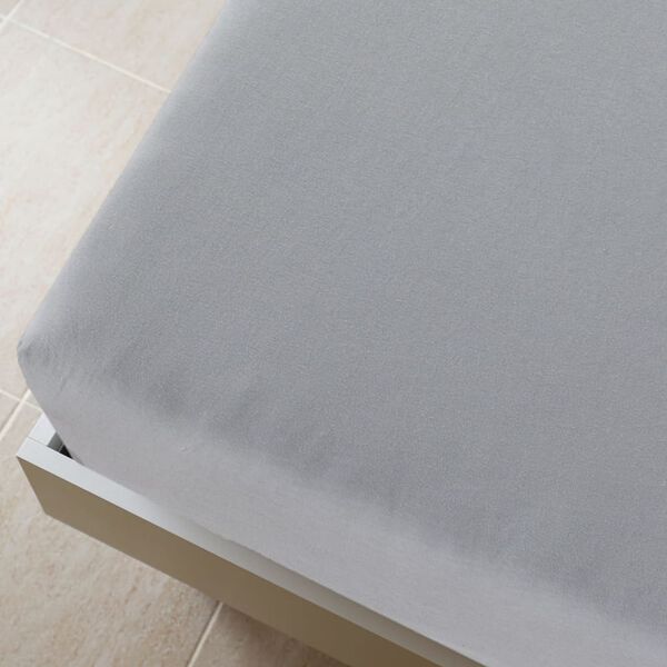 vidaXL Drap-housse Jersey Gris 160x200 cm Coton