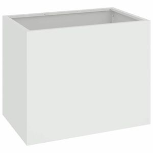 vidaXL Cache-pot de jardin Blanc 50 x 32 x 40 cm Acier lamin&eacute; &agrave; froid