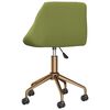 vidaXL Chaise pivotante de salle &agrave; manger Vert clair Velours