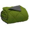 vidaXL Duvet d'&eacute;t&eacute; simple Vert et Anthracite 240 x 200 cm Microfibre