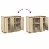 vidaXL Buffet LED Chêne Sonoma 90 x 32 x 75 cm Bois d'ingénierie