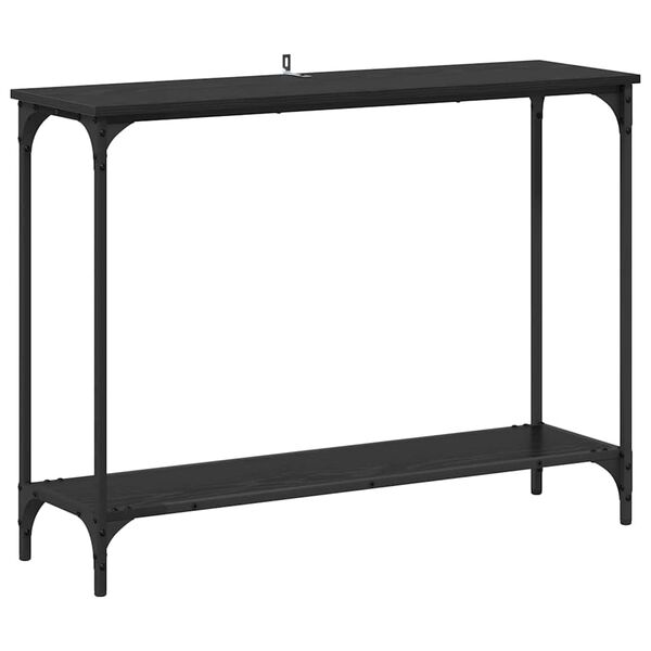 vidaXL Table console Ch&ecirc;ne noir 101 x 30.5 x 75 cm Bois d'ing&eacute;nierie