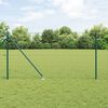 vidaXL Cl&ocirc;ture avec poteau Vert 1 x 25 m Acier et PVC