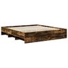 vidaXL Cadre de lit Ch&ecirc;ne fum&eacute; 200 x 200 cm Bois d'ing&eacute;nierie