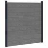 vidaXL Ensemble de Cl&ocirc;ture 180 x 186 cm WPC et Aluminium Gris
