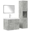 vidaXL Ensemble de meubles de salle de bain 4 pcs gris b&eacute;ton