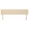 vidaXL T&ecirc;te de lit avec oreilles Cr&egrave;me 183x23x78/88 cm Tissu