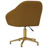 vidaXL Chaise pivotante &agrave; manger Marron Velours