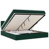VidaXL Cadre de lit ottoman avec matelas vert fonc&eacute; 180x200 cm velours