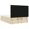 VidaXL Cadre de lit ottoman avec matelas cr&egrave;me 140x190 cm tissu