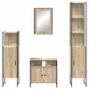 vidaXL Ensemble de mobilier de salle de bain 4 pcs Ch&ecirc;ne Sonoma