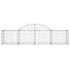vidaXL Paniers à gabions arqués 11 pcs 200x50x40/60 cm fer galvanisé