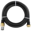 vidaXL Tuyau d'aspiration avec raccords en laiton noir 1,1" 4 m PVC