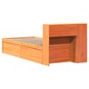 vidaXL Cadre de lit sans matelas cire marron 75x190 cm bois pin massif