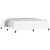 vidaXL Cadre de lit avec matelas Blanc 200 x 200 cm tissu