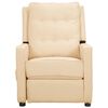 vidaXL Fauteuil électrique de massage Crème Tissu
