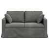 vidaXL Canap&eacute; Gris fonc&eacute; 138 x 78 x 80 cm Velours