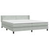 vidaXL Sommier &agrave; lattes de lit et matelas gris clair 180x210cm velours