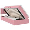 vidaXL Lit de rangement LED avec matelas Rose 90 x 190 cm Velours