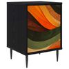 vidaXL Table de chevet BONN Ch&ecirc;ne noir 36 x 33 x 51 cm