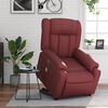 vidaXL Fauteuil inclinable de massage &eacute;lectrique rouge bordeaux