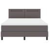 vidaXL Lit &agrave; ressorts avec matelas Gris 160 x 200 cm Simili cuir