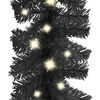vidaXL Guirlande de Noël avec lumières LED 20 m Noir