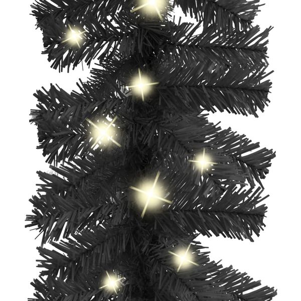 vidaXL Guirlande de Noël avec lumières LED 20 m Noir